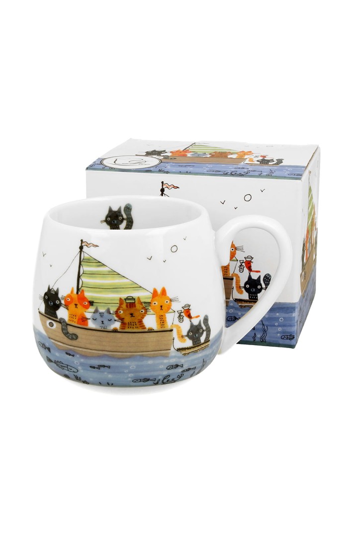 Hrnček s mačkou 430 ml námorník mačka