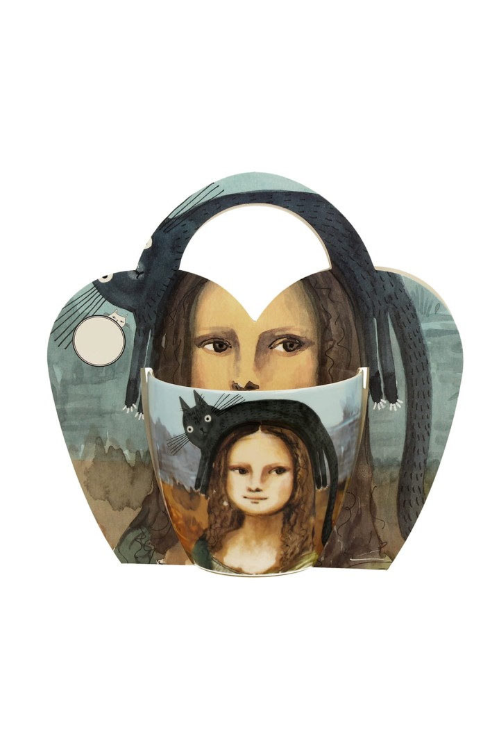 Hrnček pre mačku Mona Lisa 460 ml v darčekovom koši