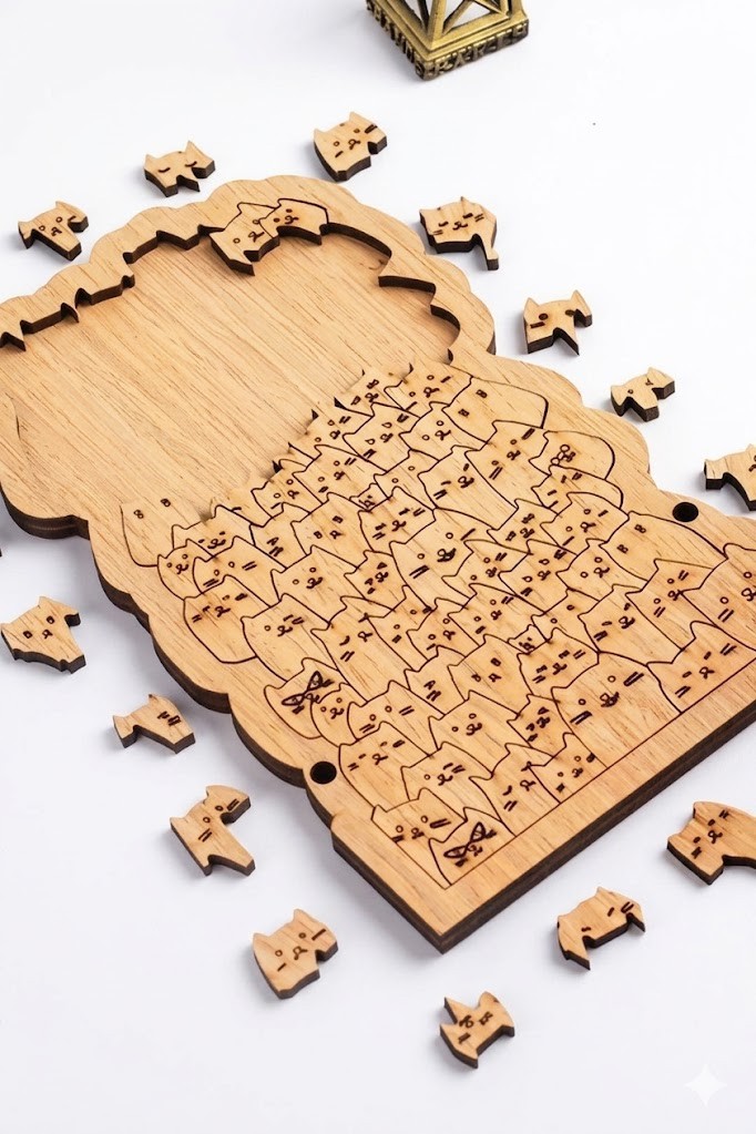 Drevené mačacie puzzle - Impossible Puzzle 