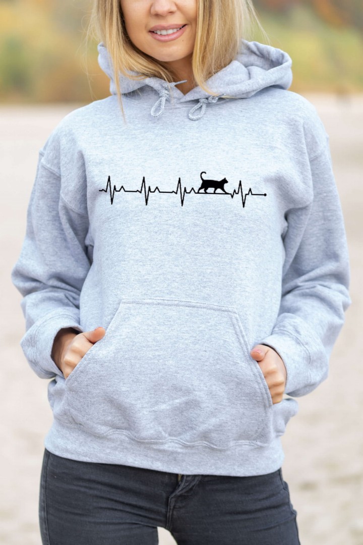 Mikina EKG Cat