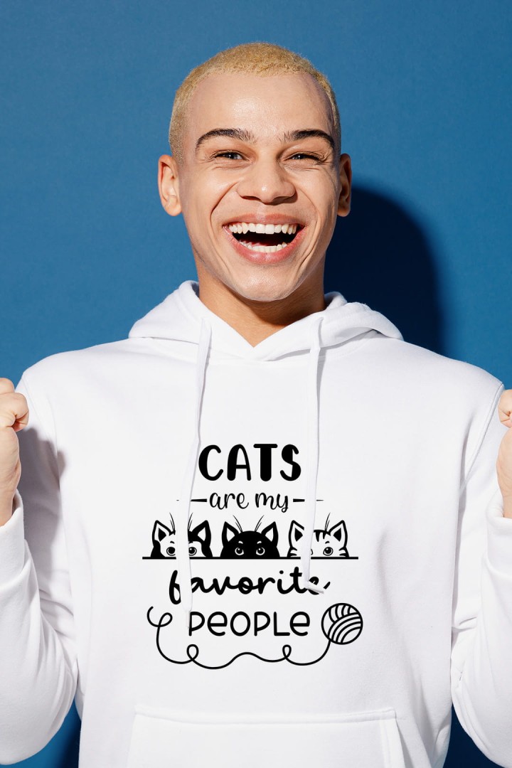 Unisex mikina s kapucňou Cats Are My Favorite