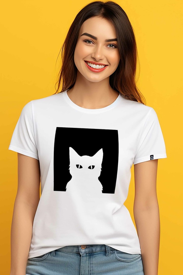 Unisex tričko čierna mačka