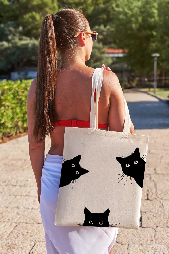 Taška Curious kitties pre milovníkov mačiek