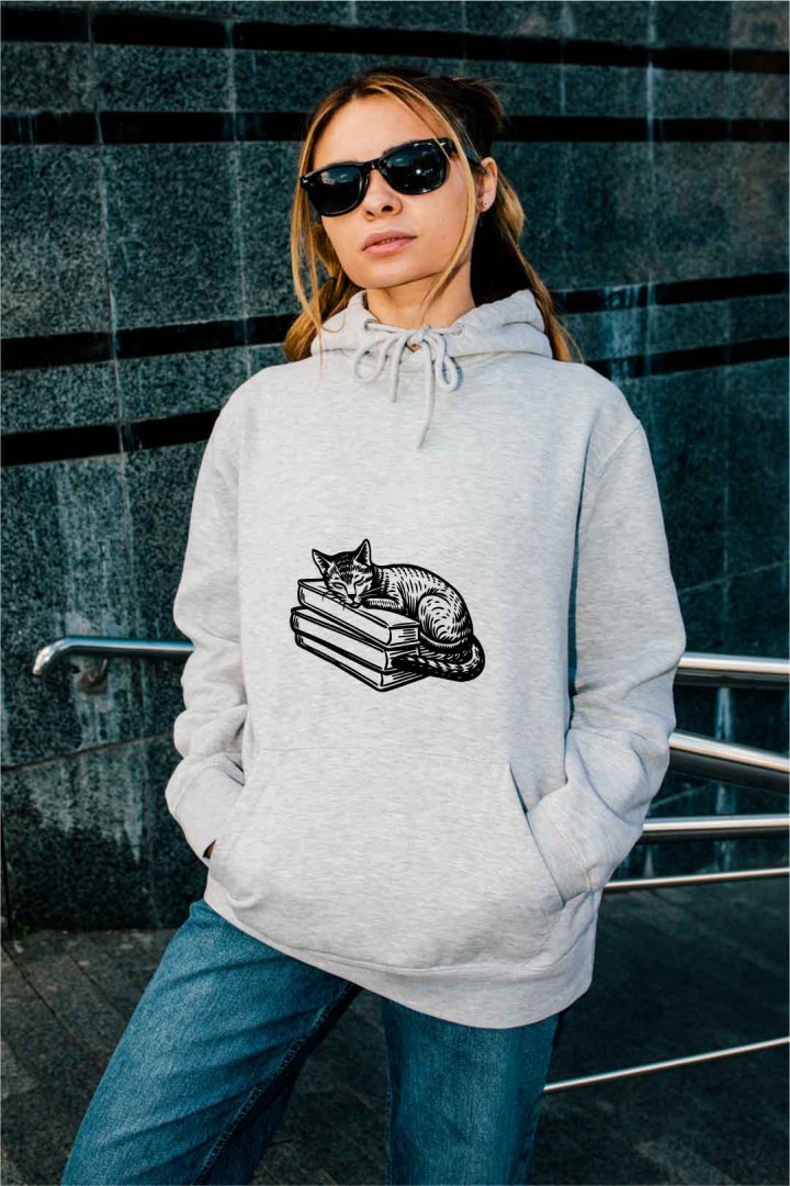 Knižničná Mikina pre mačky