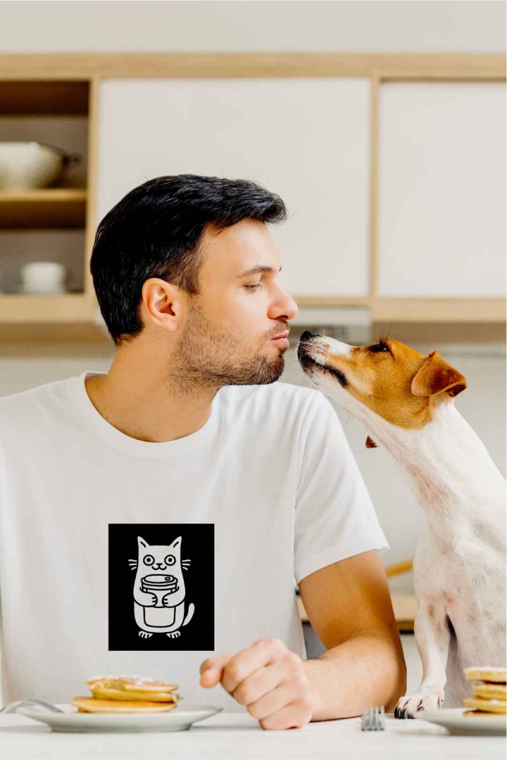 Tričko pre mačky s kávou