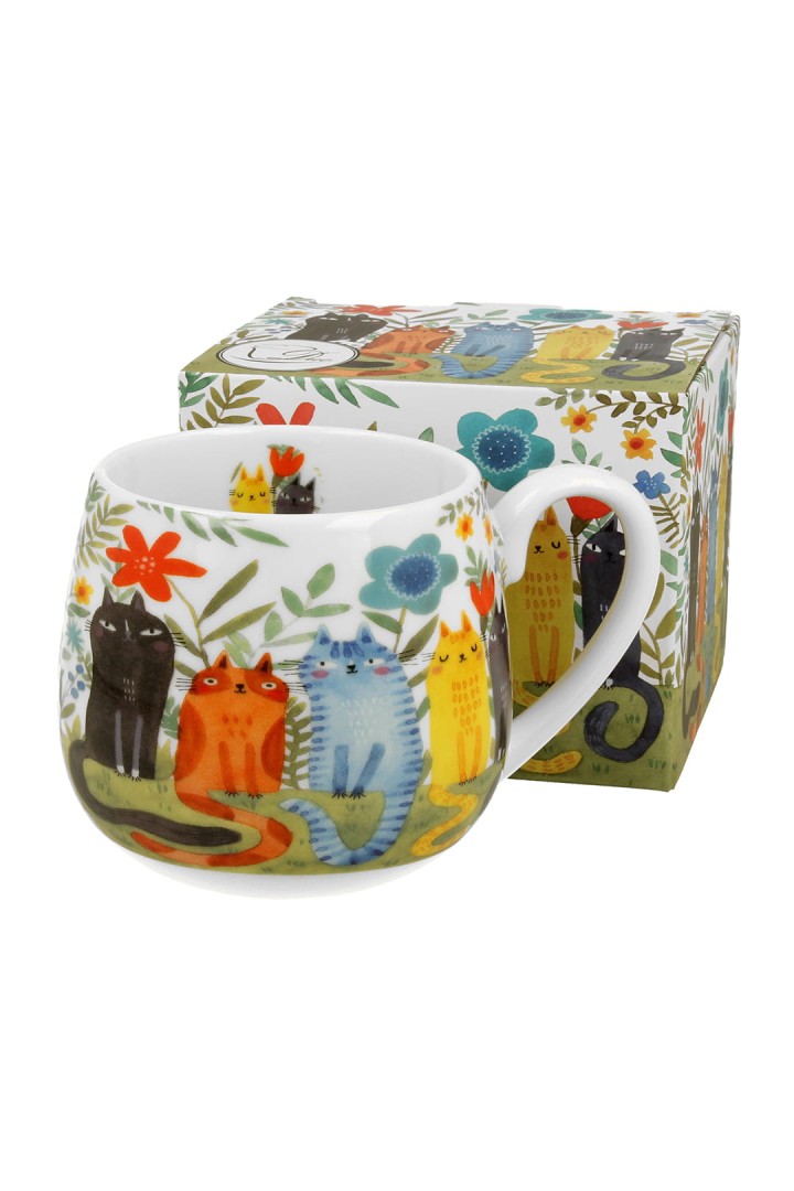 Záhradný hrnček mačka porcelánový sud 430ml